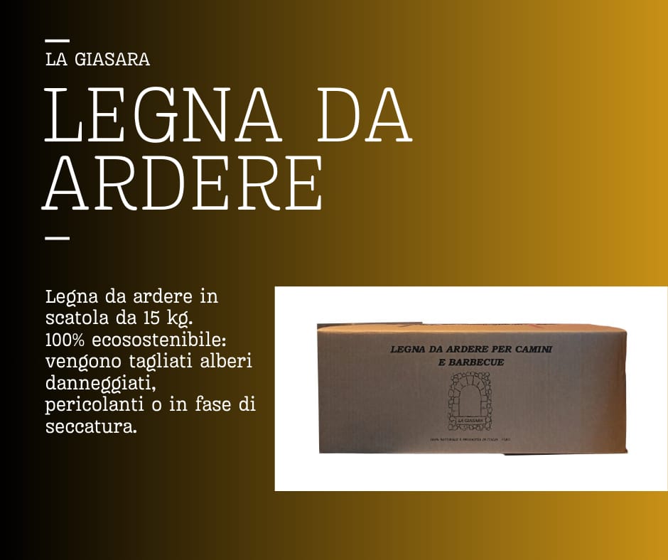 Legna da ardere peso 15 kg in scatola per camini, stufe e barbecue - immagine 3