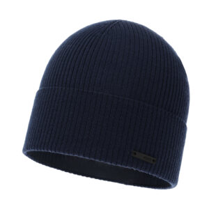 Berretto autunno/primavera uomo, blu navy, 100% Lana Merino