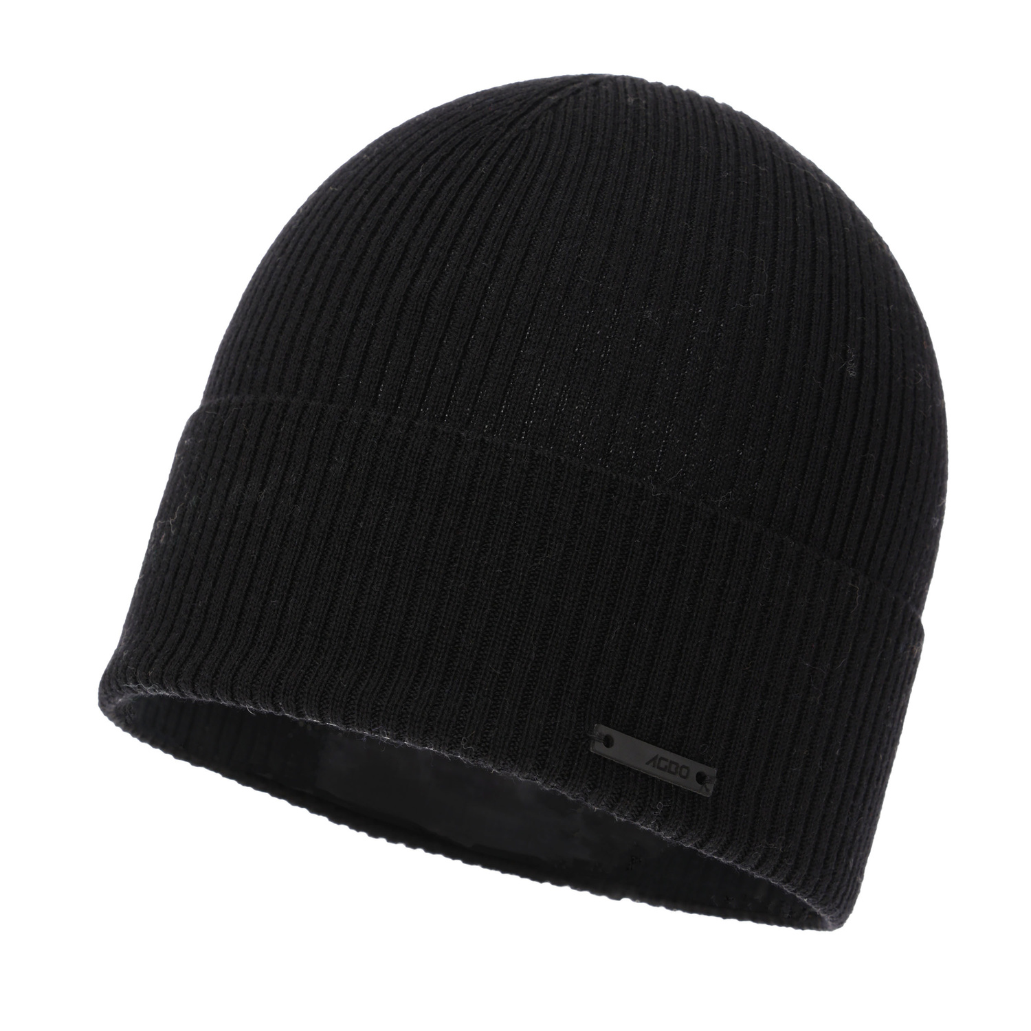 Berretto autunno/primavera uomo, nero, 100% Lana Merino