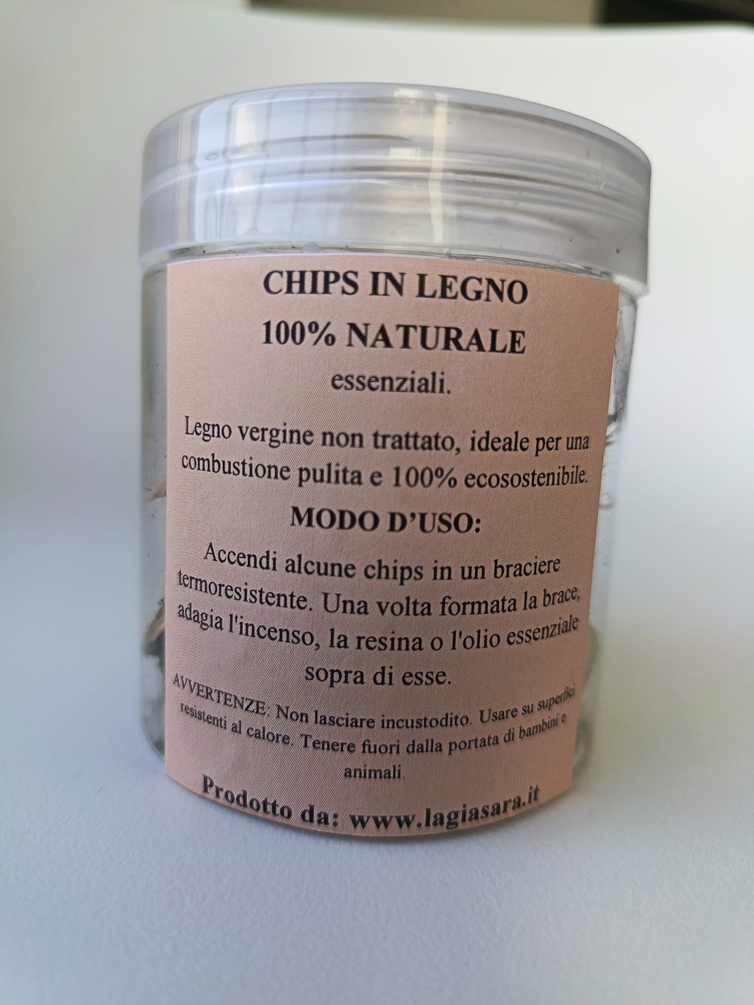 Chips di Legno 100% Naturale e Italiano | Legna Pregiata per Accensione Incensi e Affumicatura | Formato Vasetto Salva-Aroma e Comodo | Eco-sostenibile e Bio - immagine 3